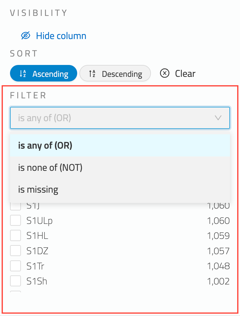 Field Filtering