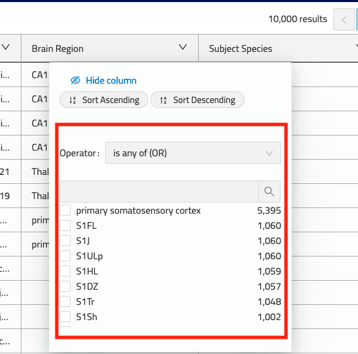 Field Filtering